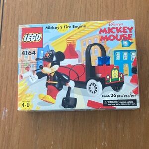 Vintage LEGO Mickey Mouse Fire Engine Building Set